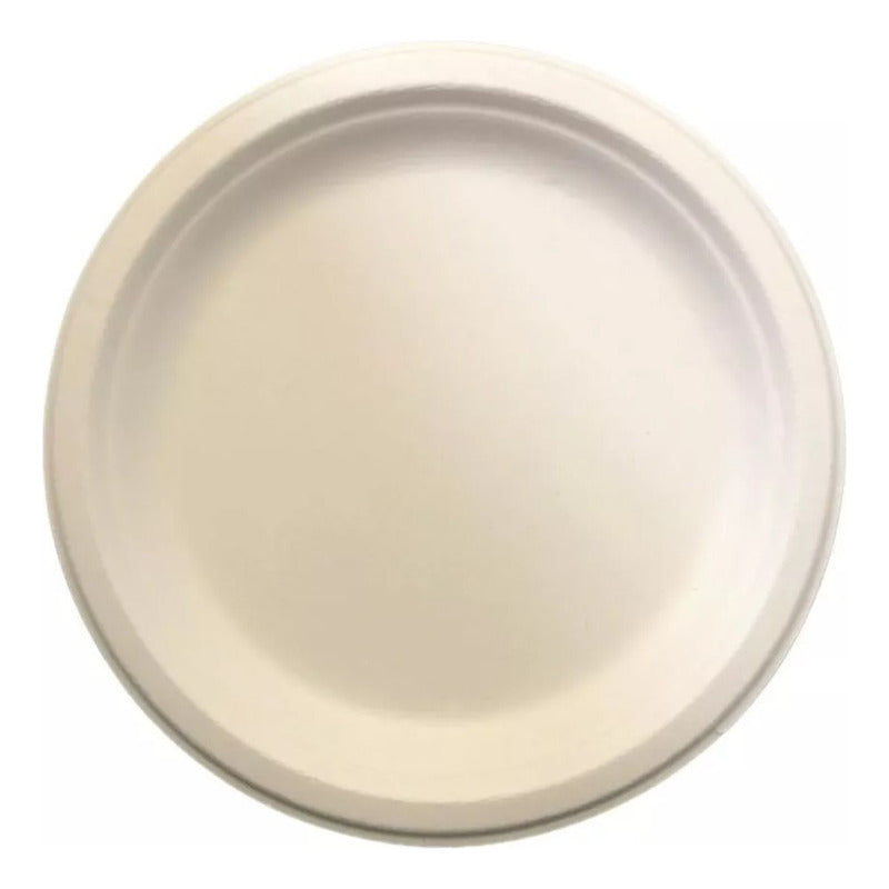 Platos De Pulpa Natural Compostable 22 Cms X 100 Uds - Cukin
