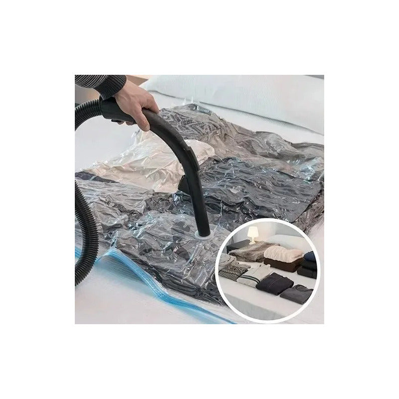 12 Bolsas Al Vacío Grandes - Comprimir Ropa Plumon - Norplat Transparente