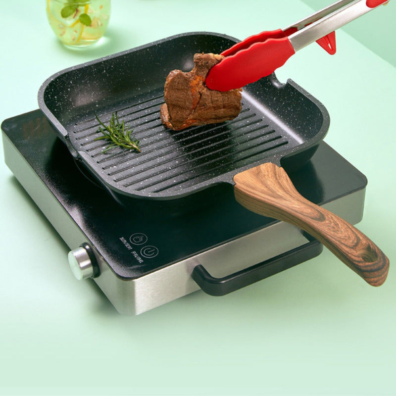 Plancha 28 Cm Antiadherente Aluminio Fundido Grill - Cukin