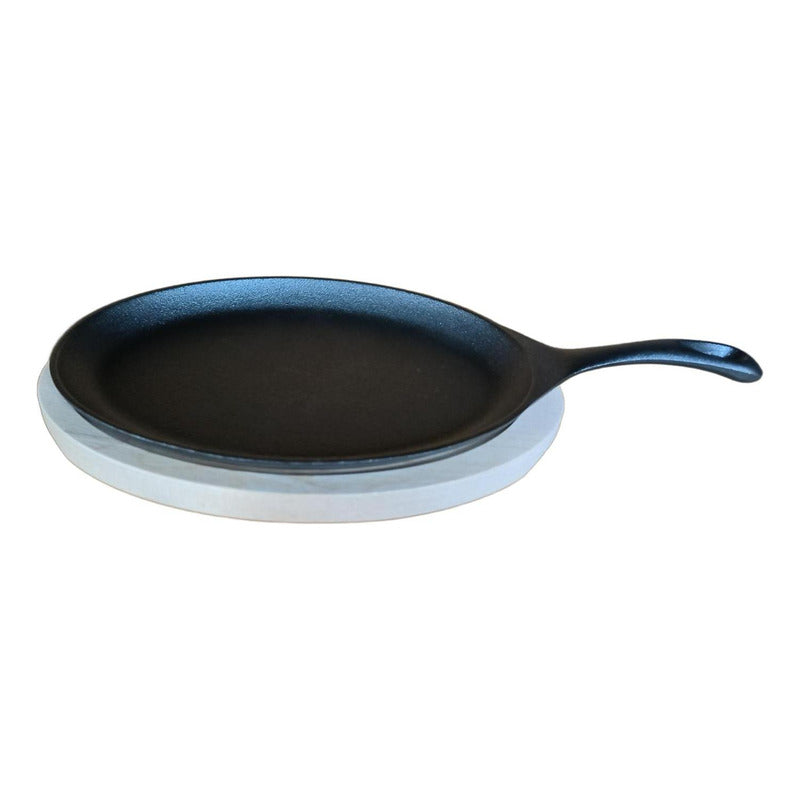 Sarten Hierro Fundido 24.5 Cm Con Base Madera - Norplat