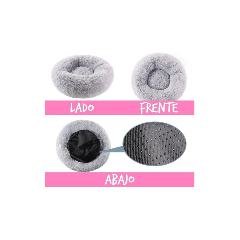 Cama Mascotas Antiestrés Peluda Perros Gatos 50 Cm - Norplat