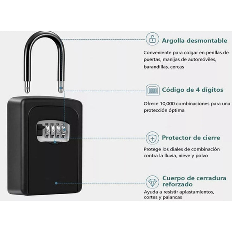 Caja Guarda Llave Con Clave Seguridad Colgante Muro Norplat