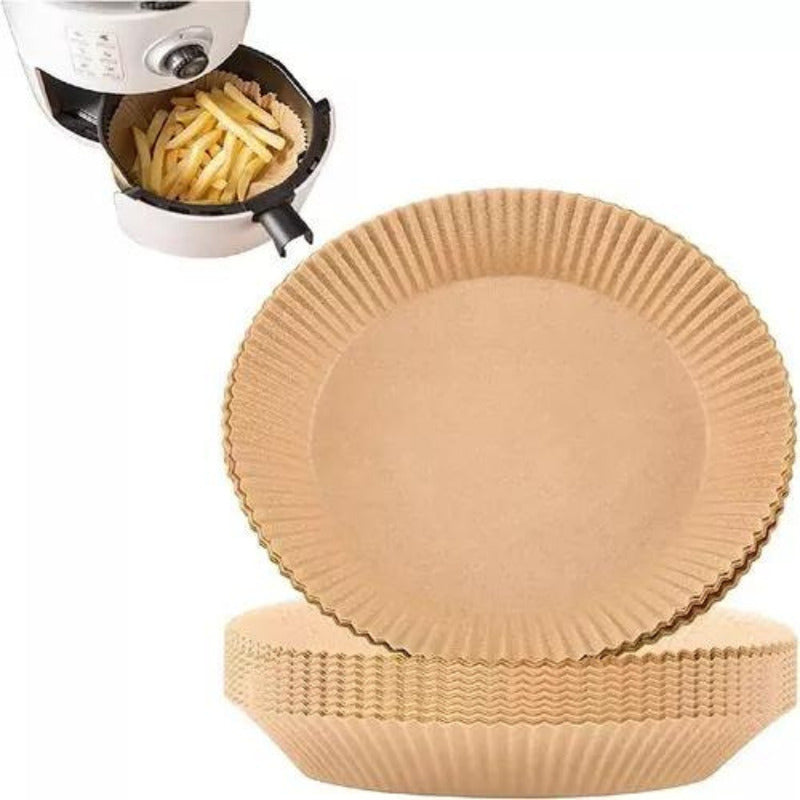 Papel Freidora Aire X100 Antiadherente Air Fryer Desechable Marrón Claro