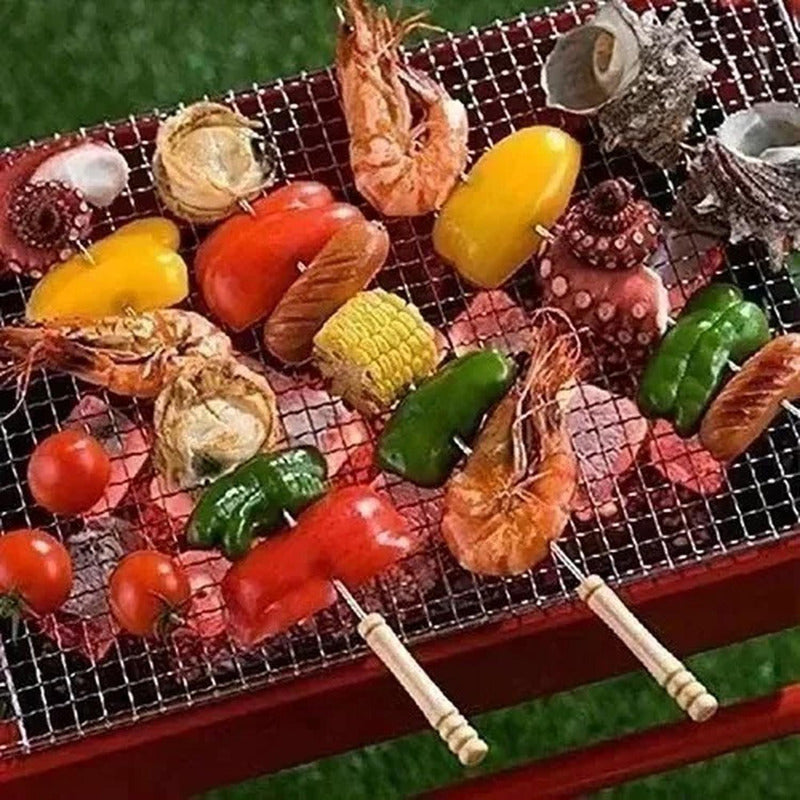 50 Fierros Para Anticuchos Brochetas Asados Pinches Norplat