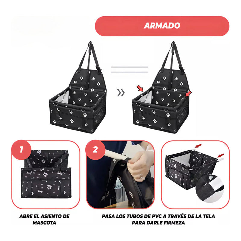 Norplat Asiento Auto Mascota Reforzado Plegable Seguridad