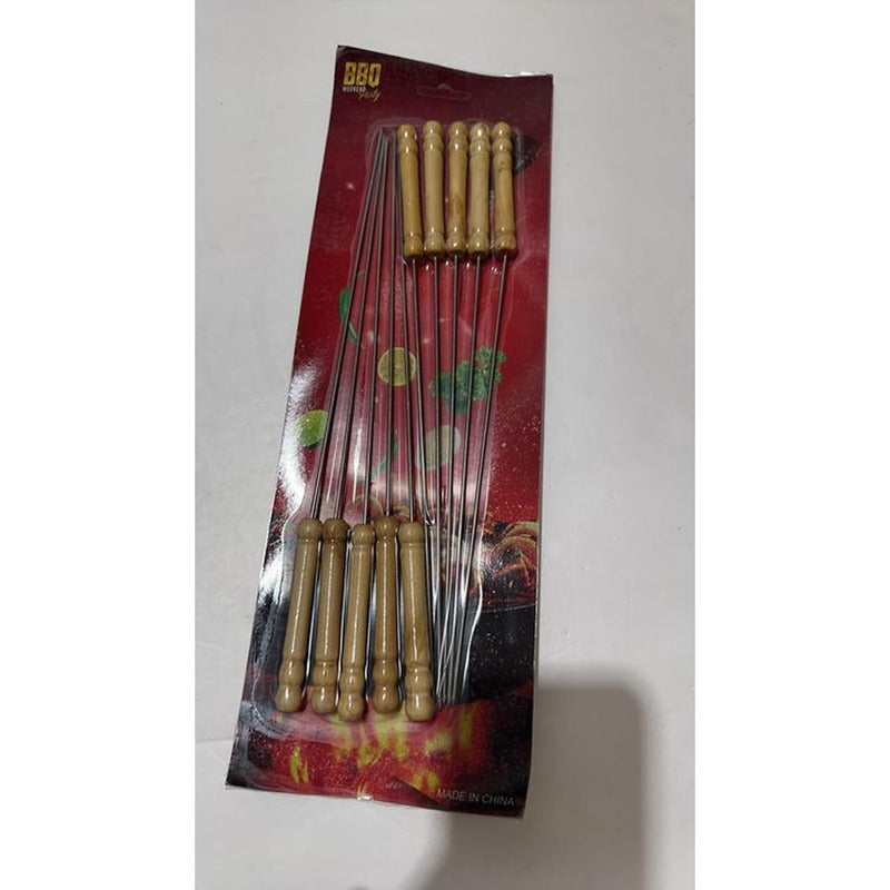50 Fierros Para Anticuchos Brochetas Asados Pinches Norplat