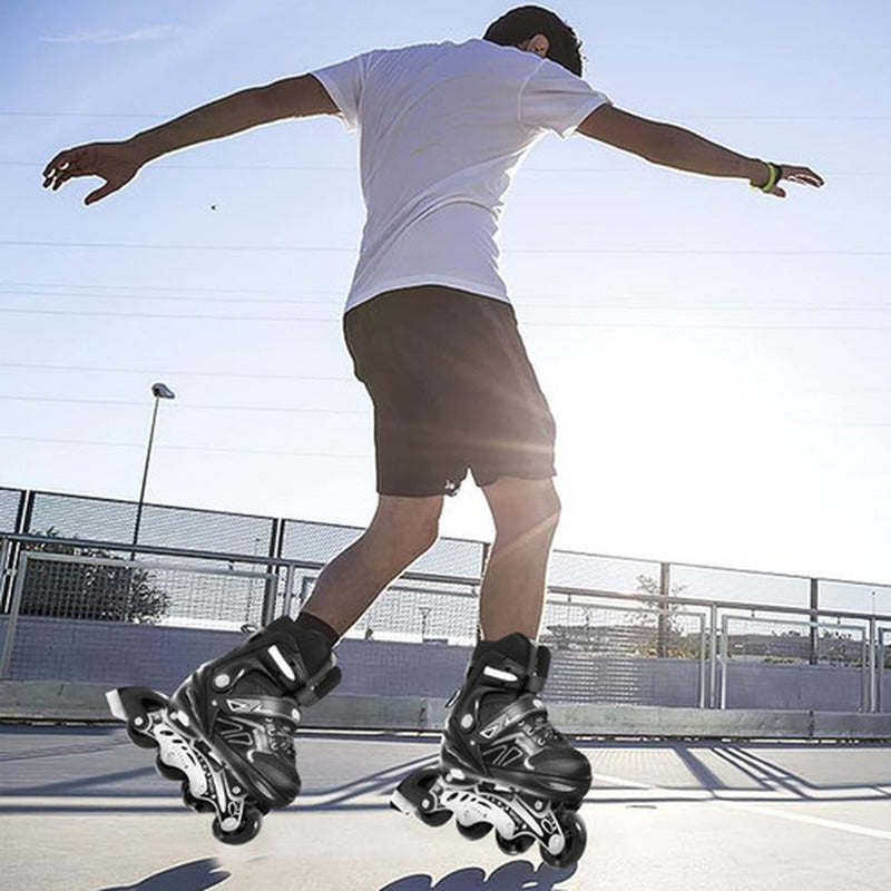 Patines En Linea Rollers Adolescentes Adultos Ajustable