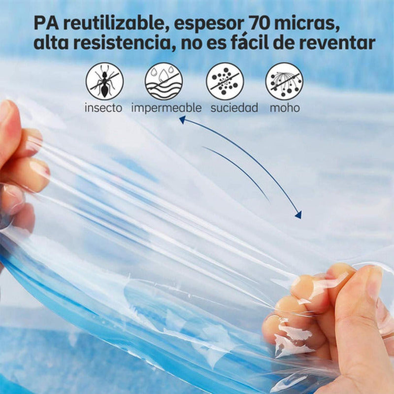 8 Bolsas Al Vacio Para Ropa Viaje Y Bomba Eléctrica Norplat