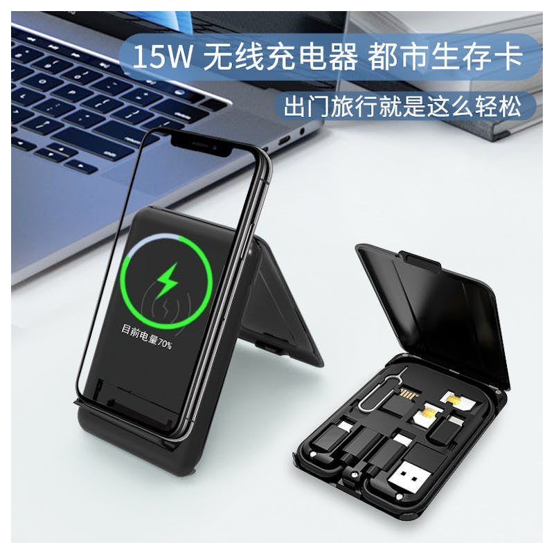 Estuche Cargador Inalambrico Cable Usb-c Para iPhone Norplat
