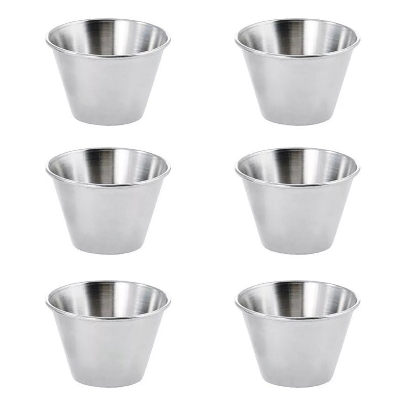 Pocillo Salsero Acero Inoxidable 120ml X6 Unidades - Cukin