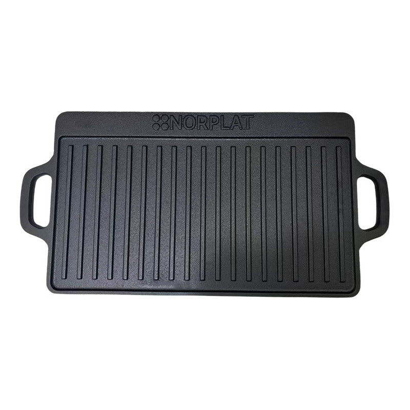 Plancha Churrasquera Norplat Hierro Fundido 2en1 45x22x1.5cm