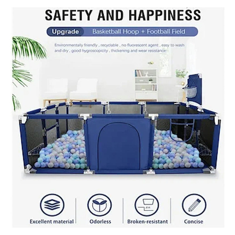 Corral Para Bebe Con Aro De Basket 180cm Seguridad - Norplat