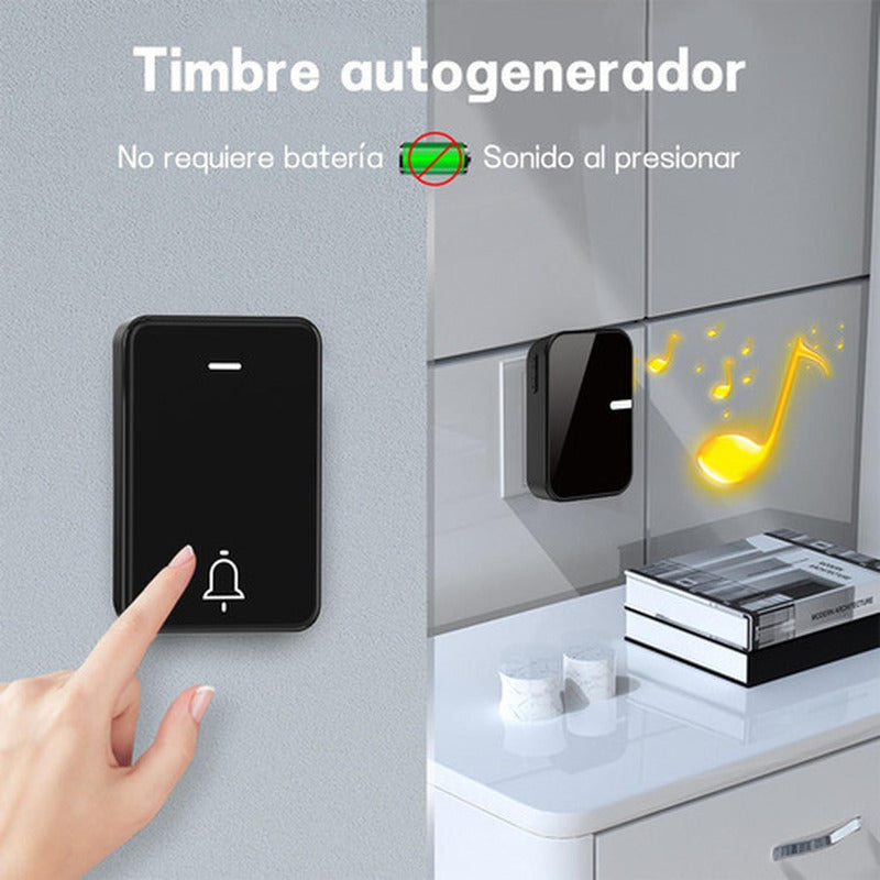 Timbre Inalambrico Exterior Portatil Autoalimentado Norplat