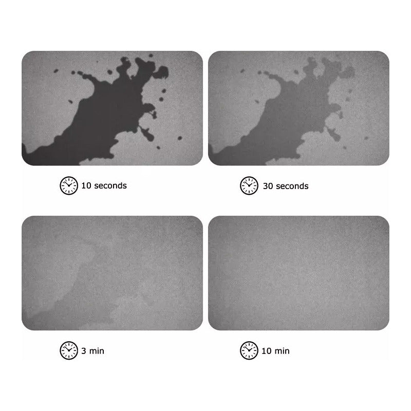 Alfombra Piso Baño Diatomita Secado Ultra Rápido - Norplat Gris Oscuro Lisa