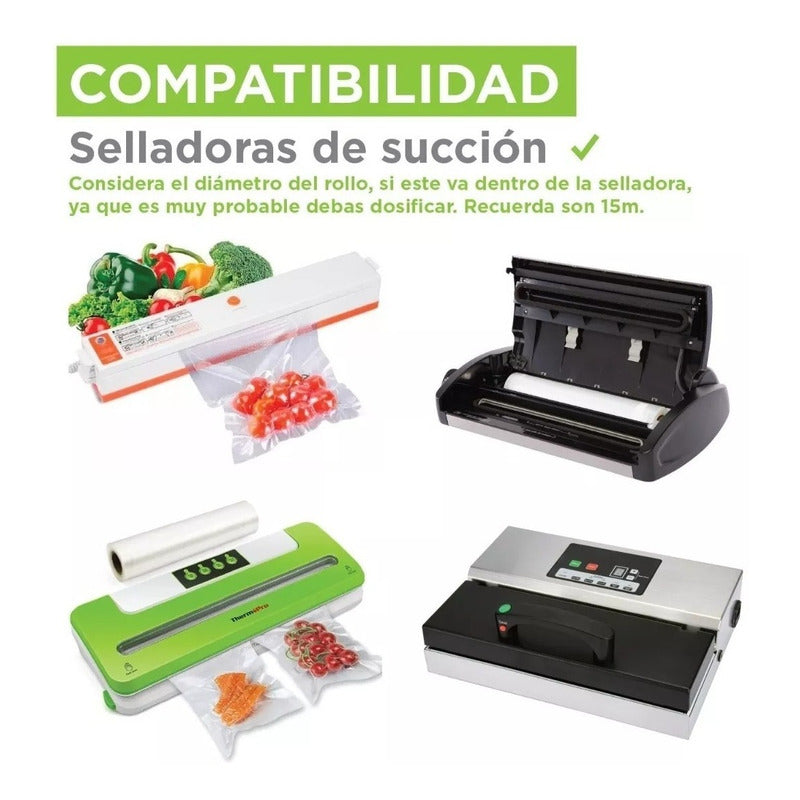 100 Bolsas Sellado Vacío Gofrada 28x35cm Para Sous Vide