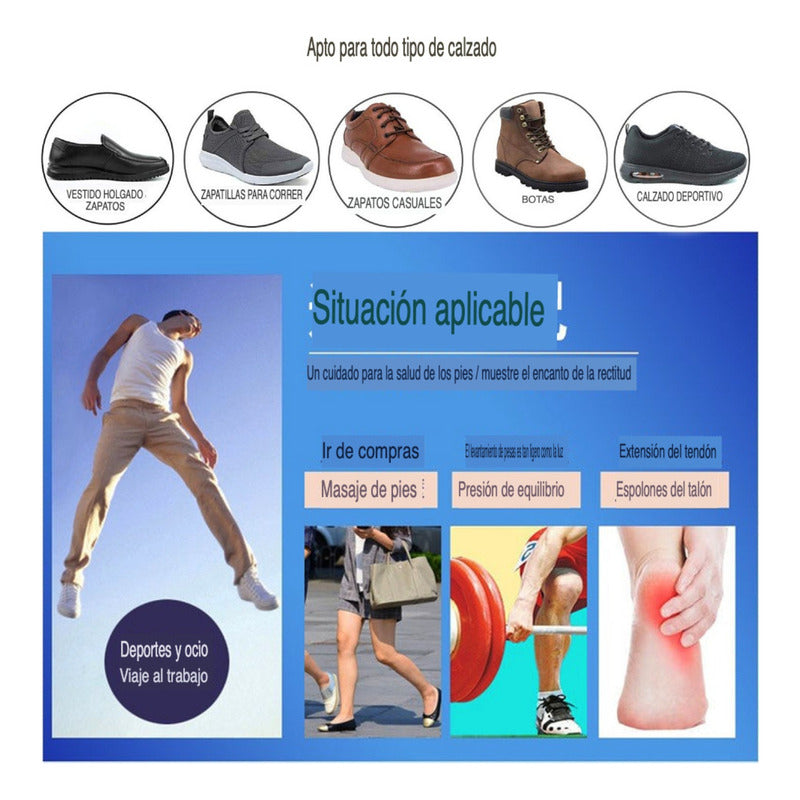 Par Talonera Fascitis Plantar Deporte Casual 2.3cm Altura
