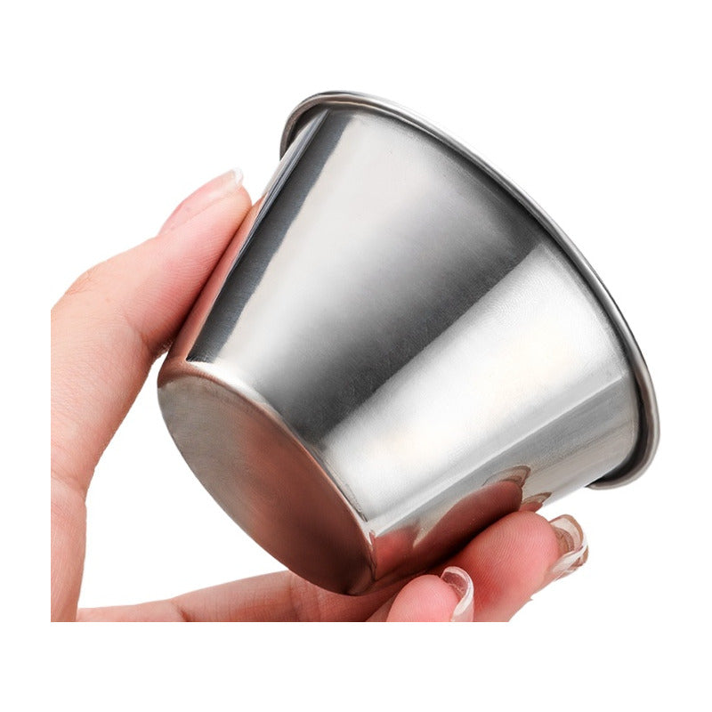 12 Pocillos Salsero Dips Acero Inoxidable 70ml - Norplat Plateado