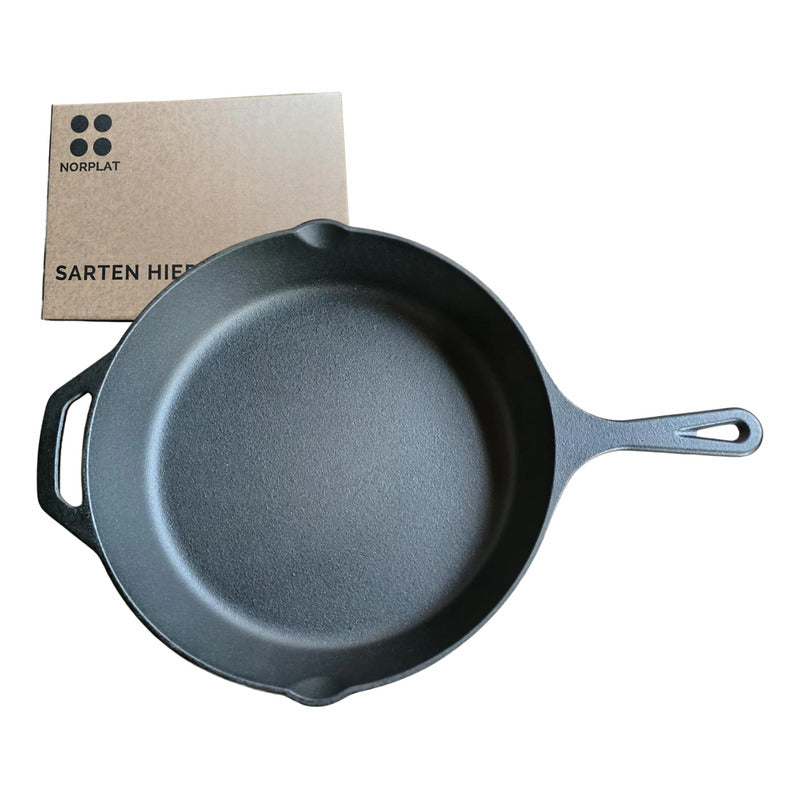 Sarten Fierro Hierro Fundido 31 Cm 3.2 Litros - Cukin Negro
