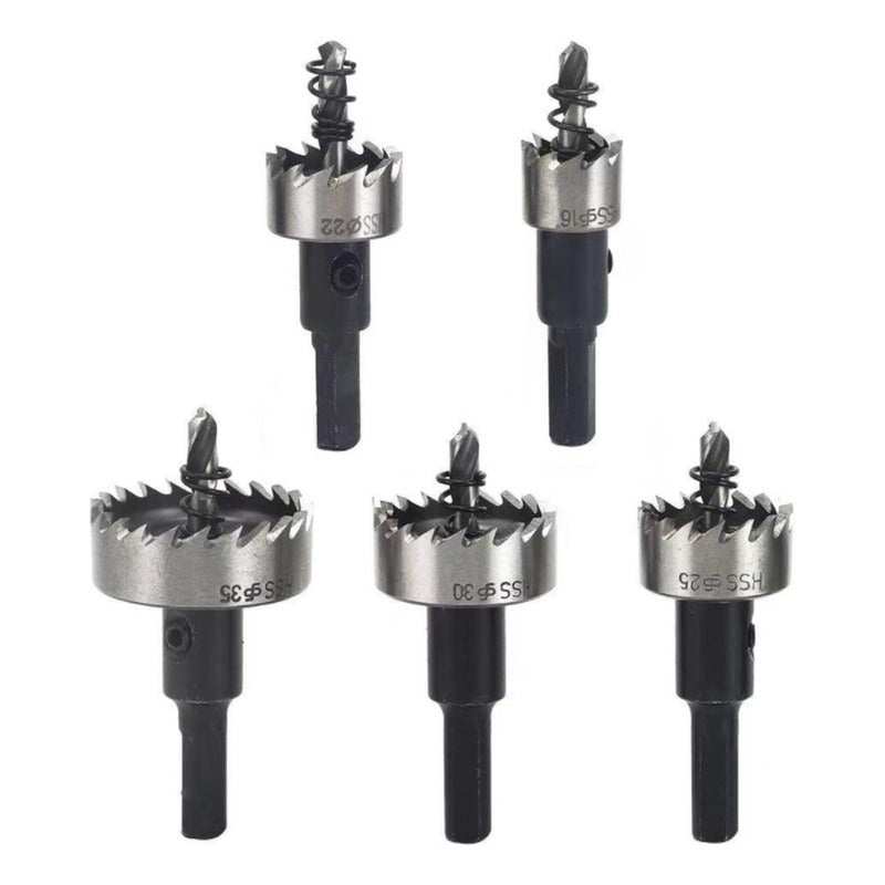 Juego De 5 Brocas Copa Corona Perforadora Metal - Norplat