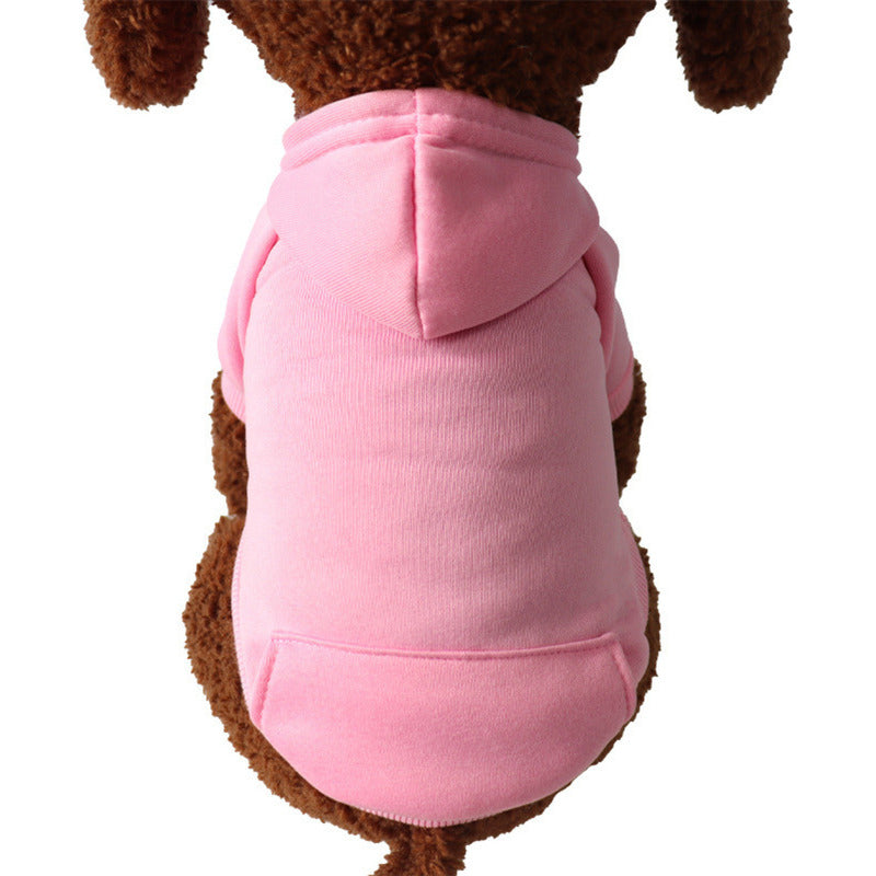 Polerón Con Gorro Ropa Chaleco Perro Abrigo Invierno Norplat Rosado L