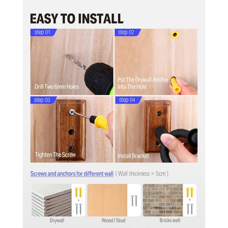 Soporte Guitarra De Pared En Madera Colgador Bajo - Norplat