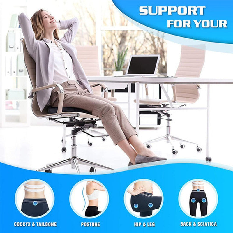 Cojin Para Silla Smart Con Memoria Lumbar Ortopedico Norplat