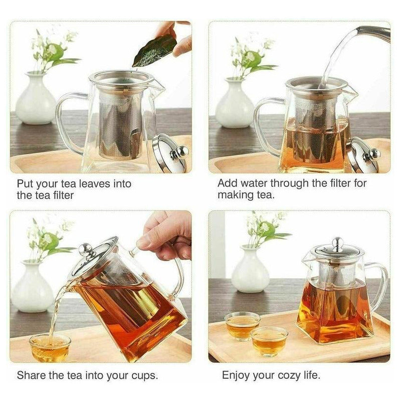 Tetera Para Preparar Te Para Infusiones De Vidrio - Norplat
