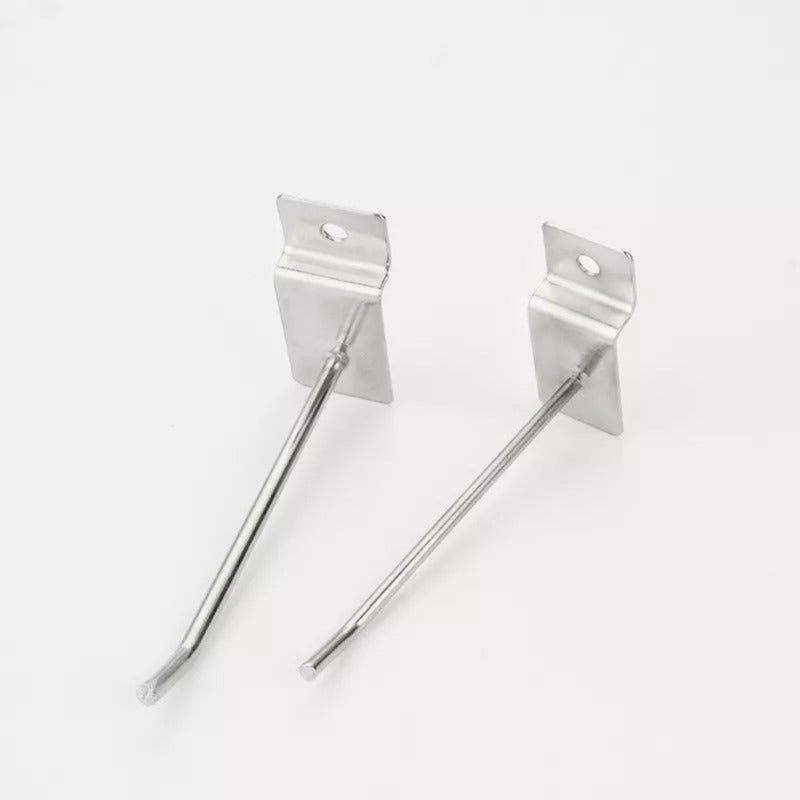 Pack 50 Ganchos Exhibidor 20cm 6mm Panel Ranurado - Norplat