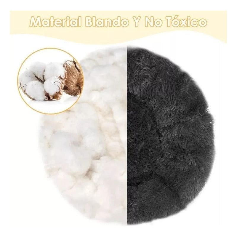 Cama Mascota Perro Grande Antiestres 110cm Talla Xxl Norplat Crema Liso