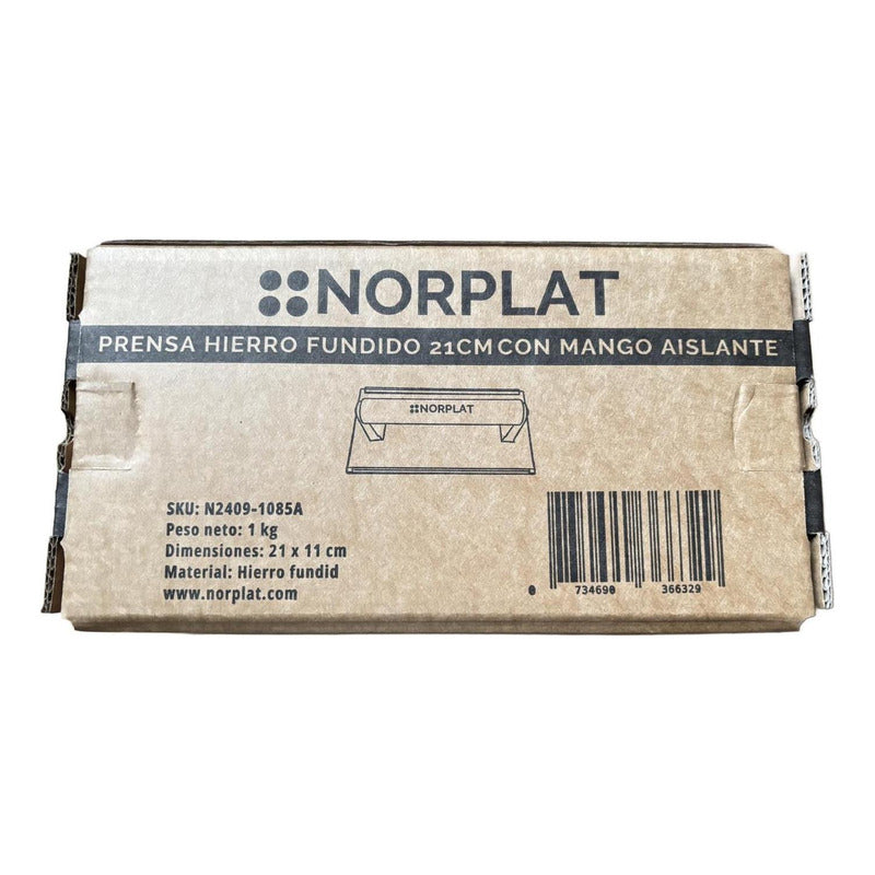 Prensa Para Hamburguesa Smash Burguer Hierro Fundido Norplat