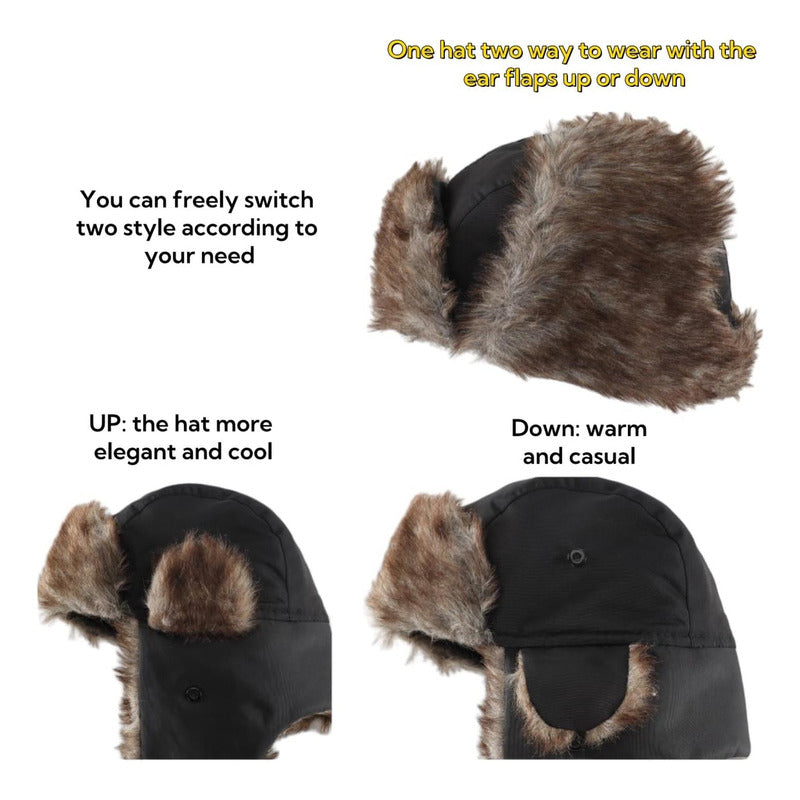Gorro Invierno Ruso Unisex Cálido Termico Aviador - Norplat