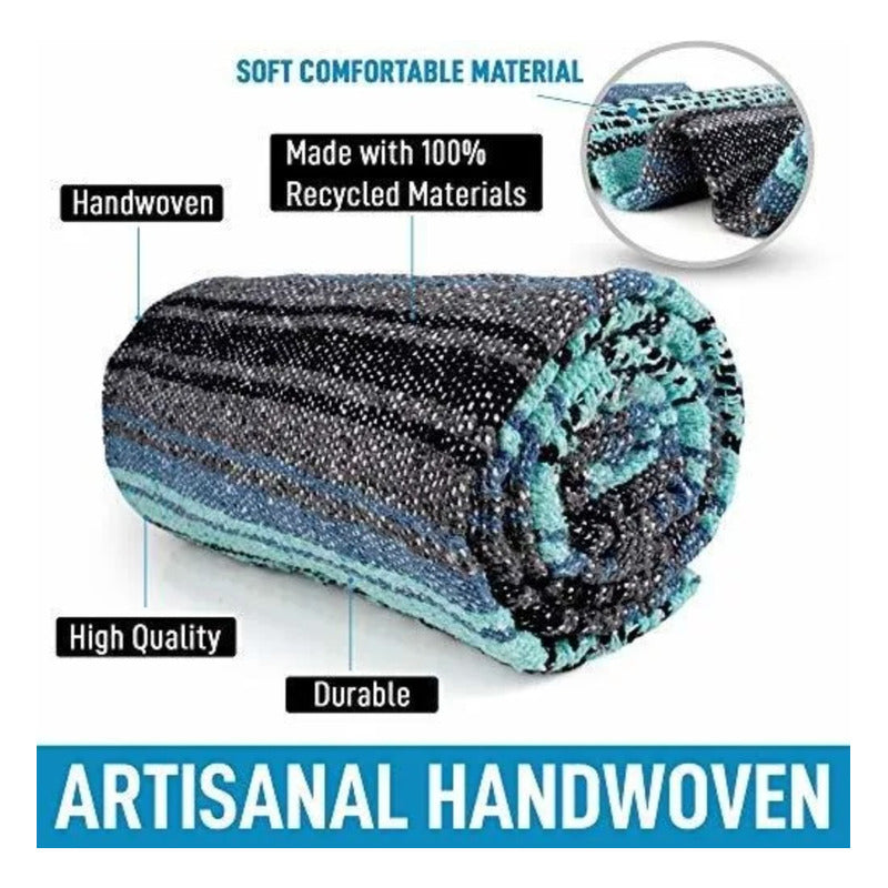 Mantas Mexicanas Hechas A Mano, Manta De Sarape Tejida A Man