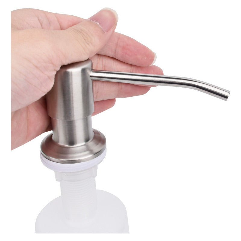 Bomba Dispensador Acero Inox Jabón Lavaplato 500ml - Norplat