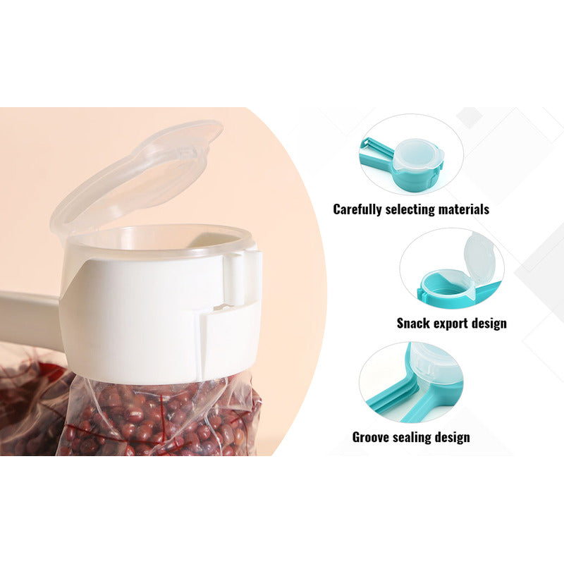 Pack 4 Clips Sella Bolsas Alimentos Con Tapas - Norplat