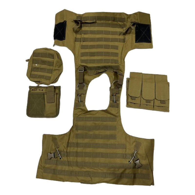 Chalecos Tacticos Norplat Chaleco Tactico Ajustable Molle Marrón L