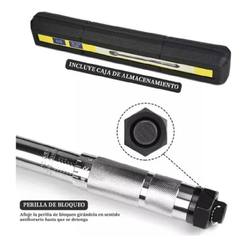 Llave De Torque Torquímetro 1/2 10-150 Lbs Pro - Norplat