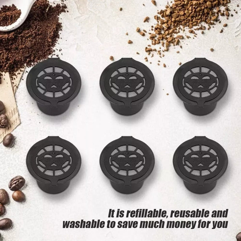 6 Capsulas Cafe Reutilizable Para Cafetera Nespresso Norplat