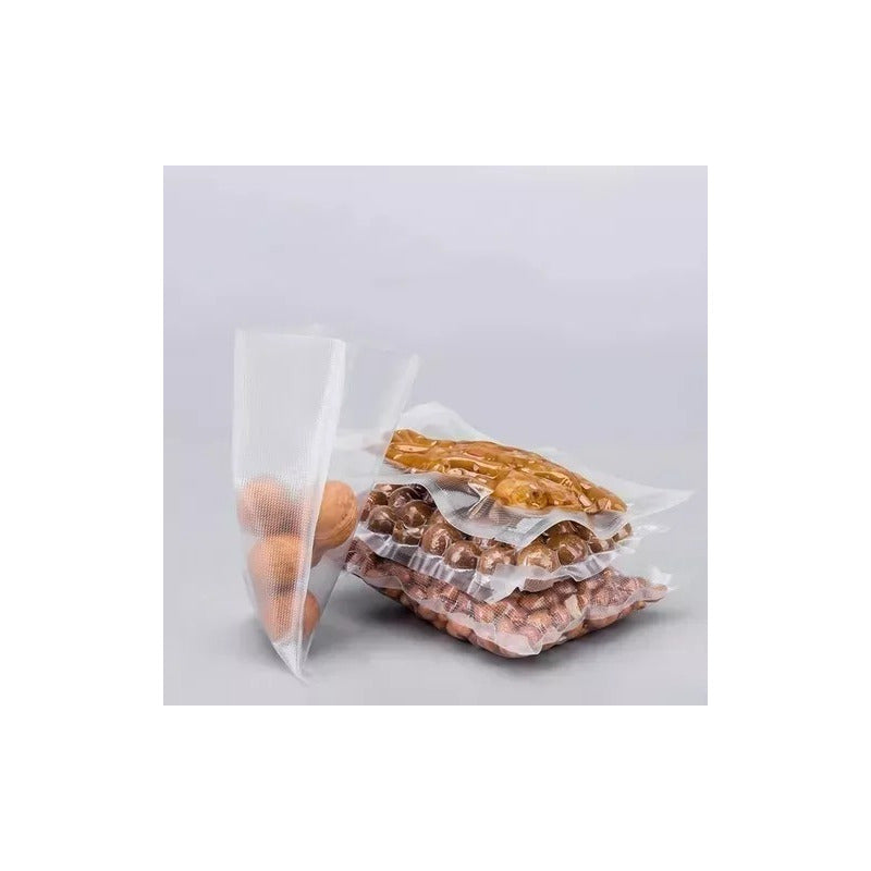 100 Bolsas Sellado Vacío Gofrada 28x35cm Para Sous Vide