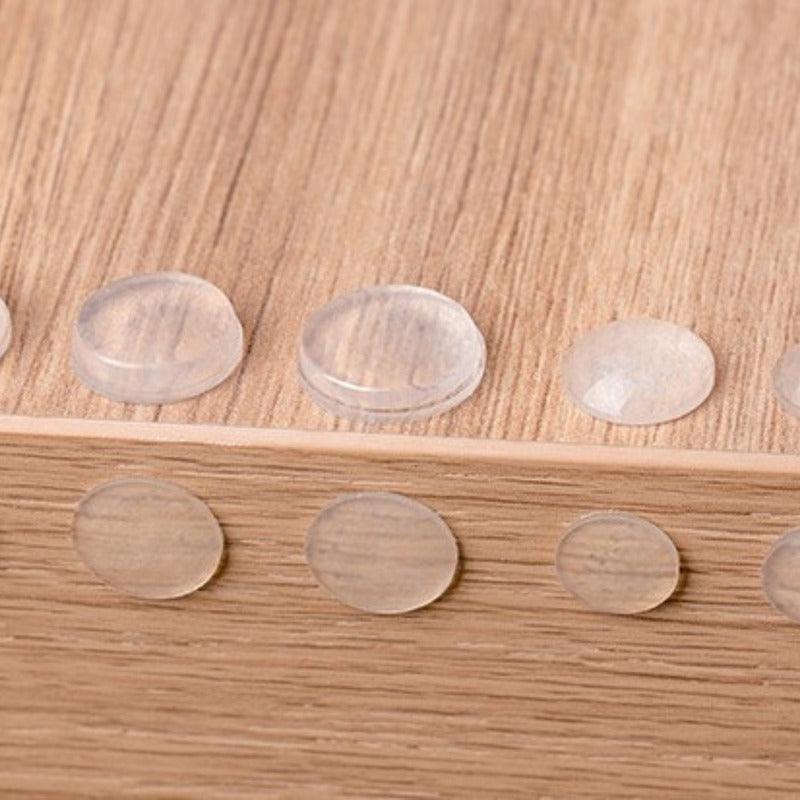Set 100 Uds Topes Auto Adhesivo Transparente Puertas Muebles Transparente