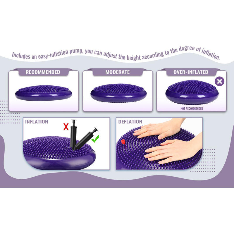 Disco De Balance Y Equilibrio Mini Bosu Erizo Yoga - Norplat