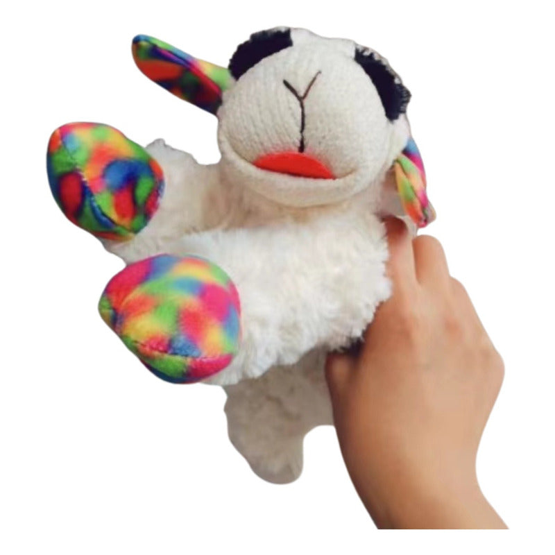 Peluche Oveja Con Texturas Y Sonido Para Mascotas Y Niños