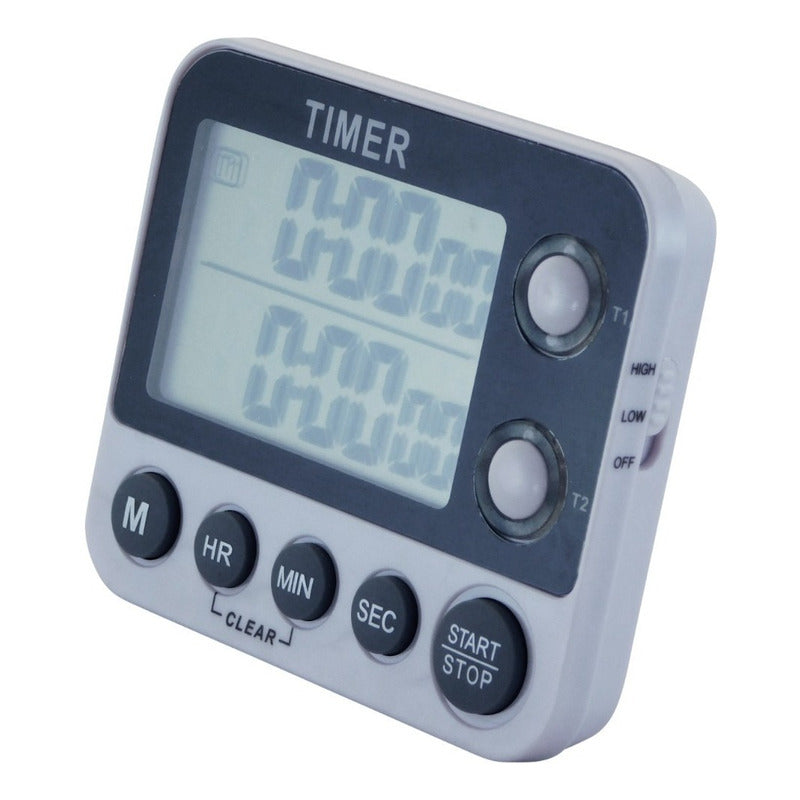 Temporizador De Cocina Doble Imantado - Timer - Cukin Blanco Doble