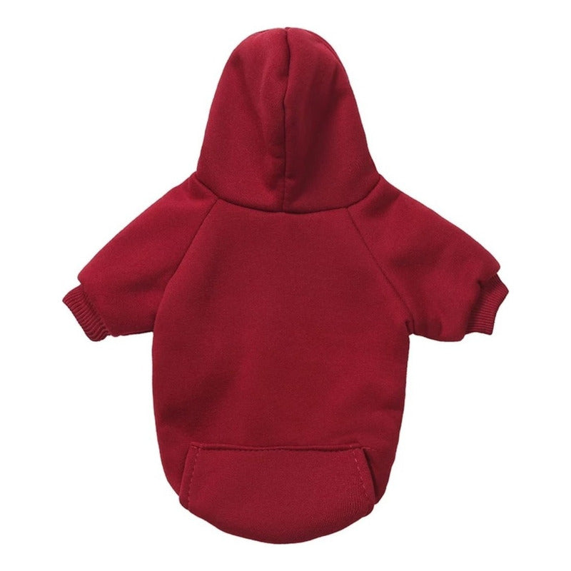 Polerón Con Gorro Ropa Chaleco Perro Abrigo Invierno Norplat Rojo Xl