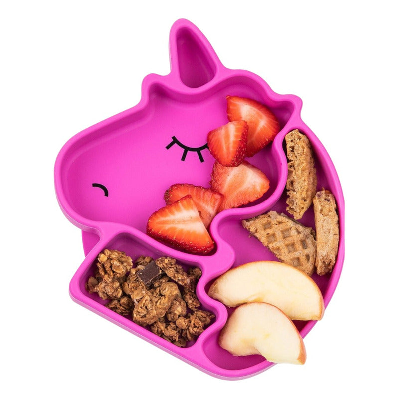 Plato Guagua Unicornio De Silicona Antideslizante Irrompible