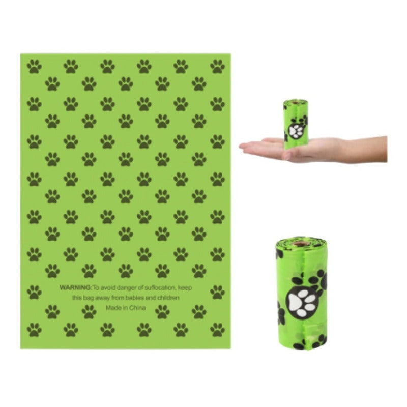240 Bolsas Biodegradable 16 Rollos Ecologicas Fecas Perro Amarillo