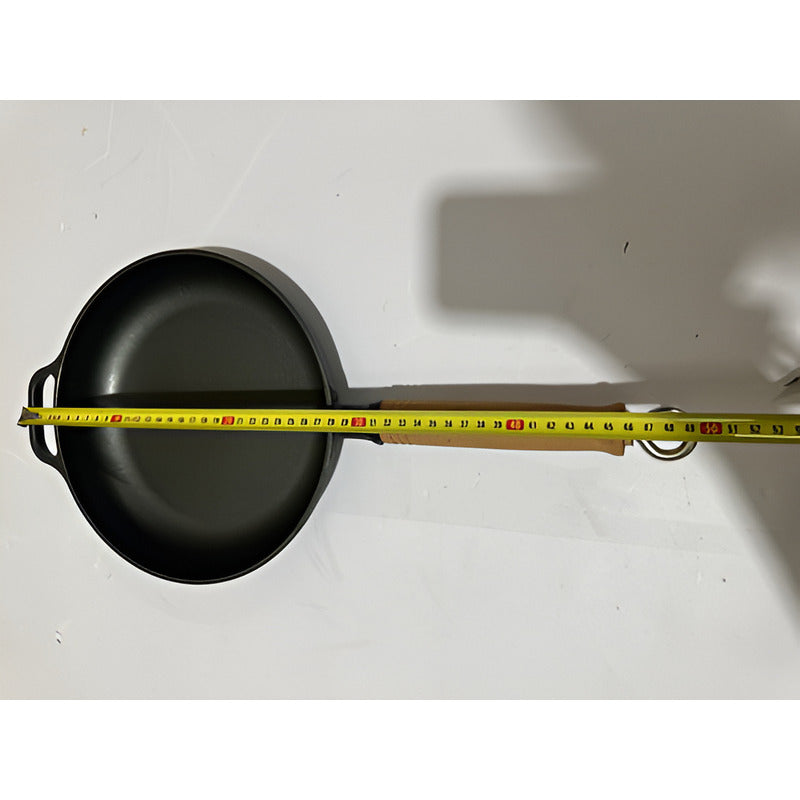 Sarten Hierro Fundido Norplat 24cm Mango Madera Sin Bpa Pfoa