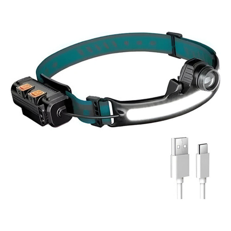 2 Linterna De Cabeza Recargable Led Potente Cintillo Norplat