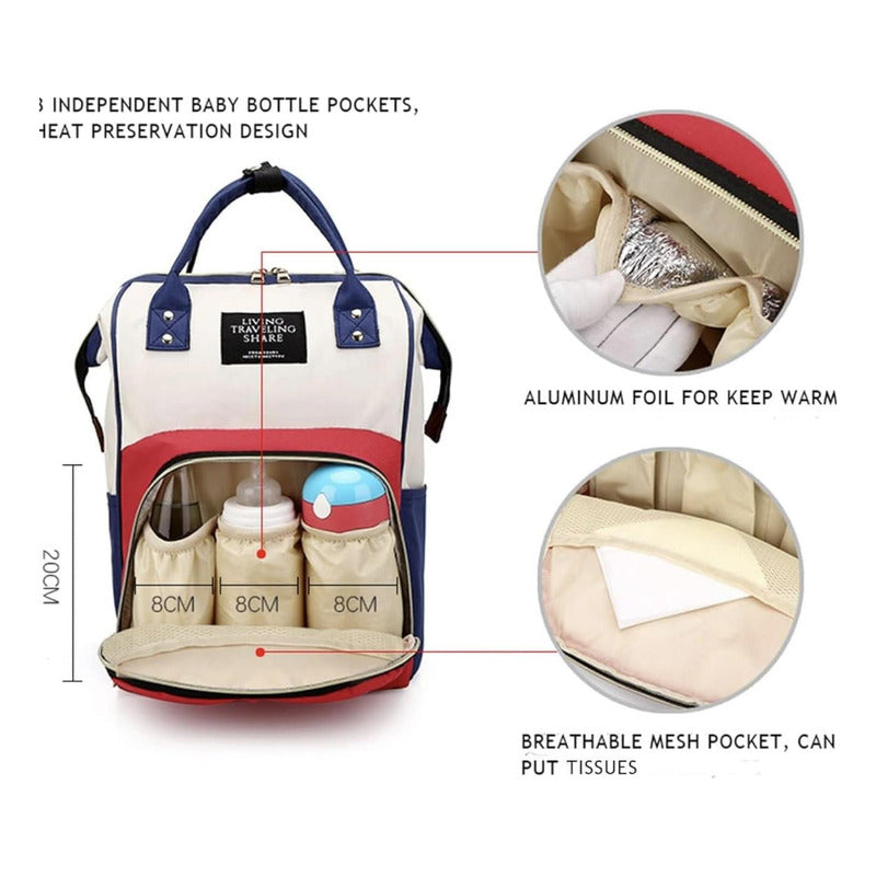 Mochila Pañalera Bebé Mamá Bolso Maternal - Norplat