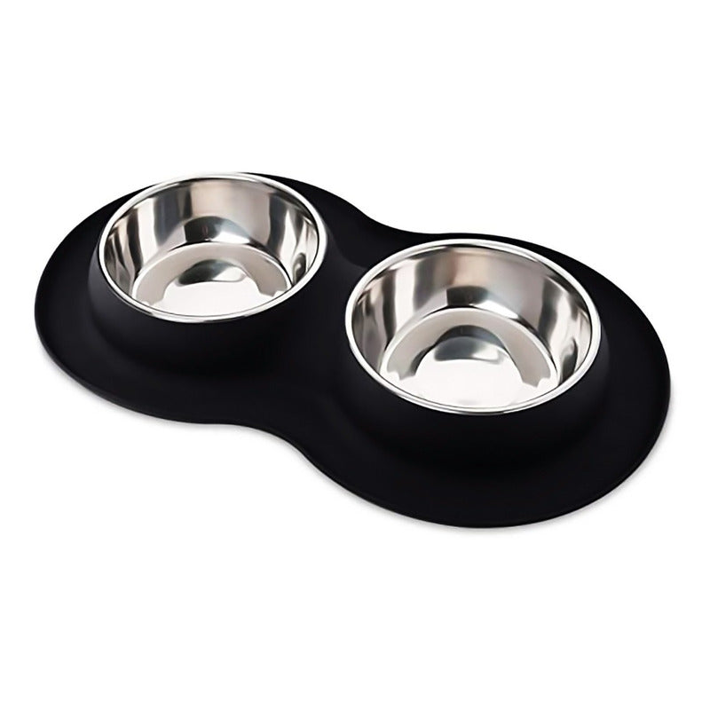 Plato Doble Silicona Platos Para Perro Bebedero Comedero Wuf