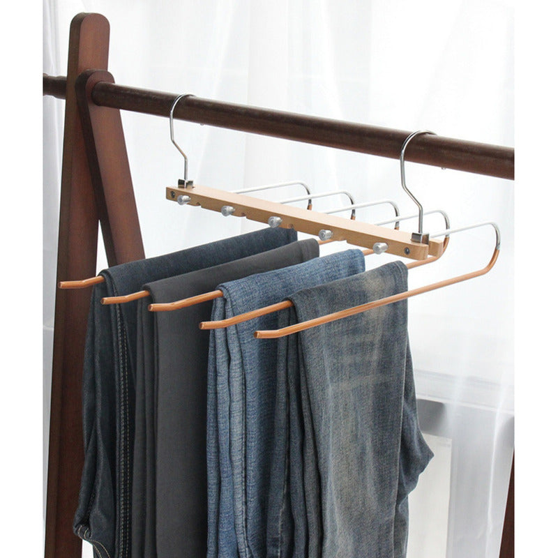 Colgador Pantalones Ganchos 5 En 1 Antideslizante - Norplat